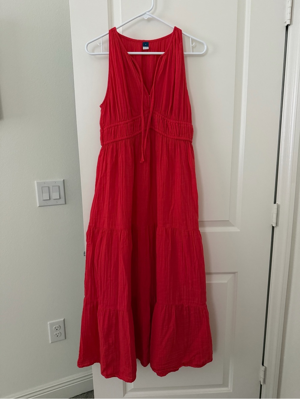 Old Navy Red Tiered Maxi Dress